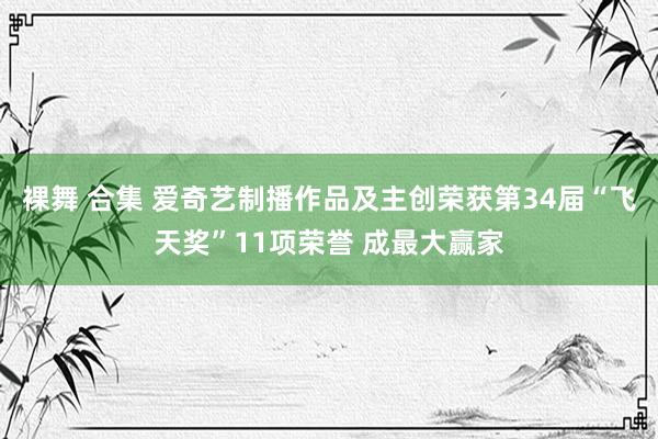 裸舞 合集 爱奇艺制播作品及主创荣获第34届“飞天奖”11项荣誉 成最大赢家