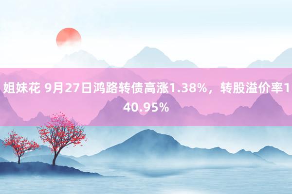 姐妹花 9月27日鸿路转债高涨1.38%，转股溢价率140.95%