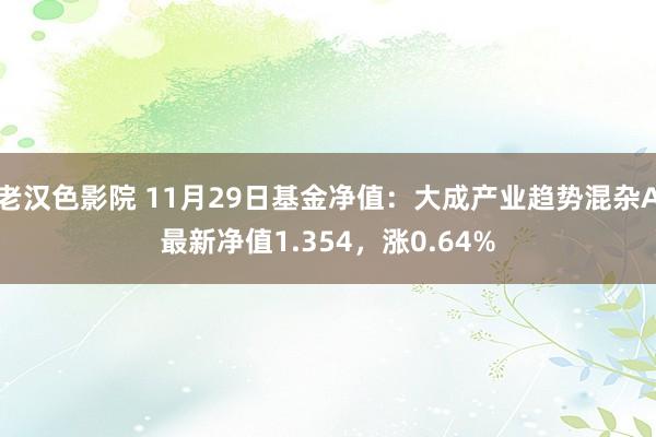 老汉色影院 11月29日基金净值：大成产业趋势混杂A最新净值1.354，涨0.64%