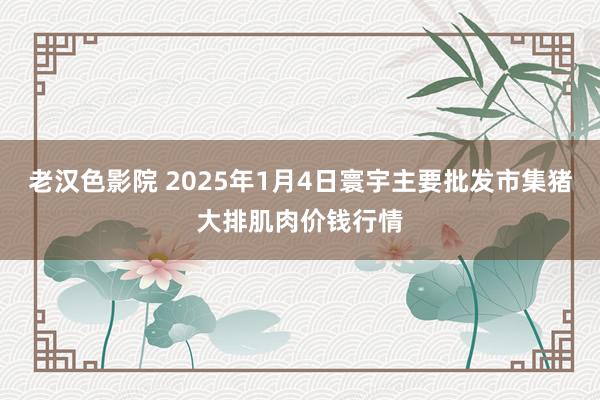 老汉色影院 2025年1月4日寰宇主要批发市集猪大排肌肉价钱行情